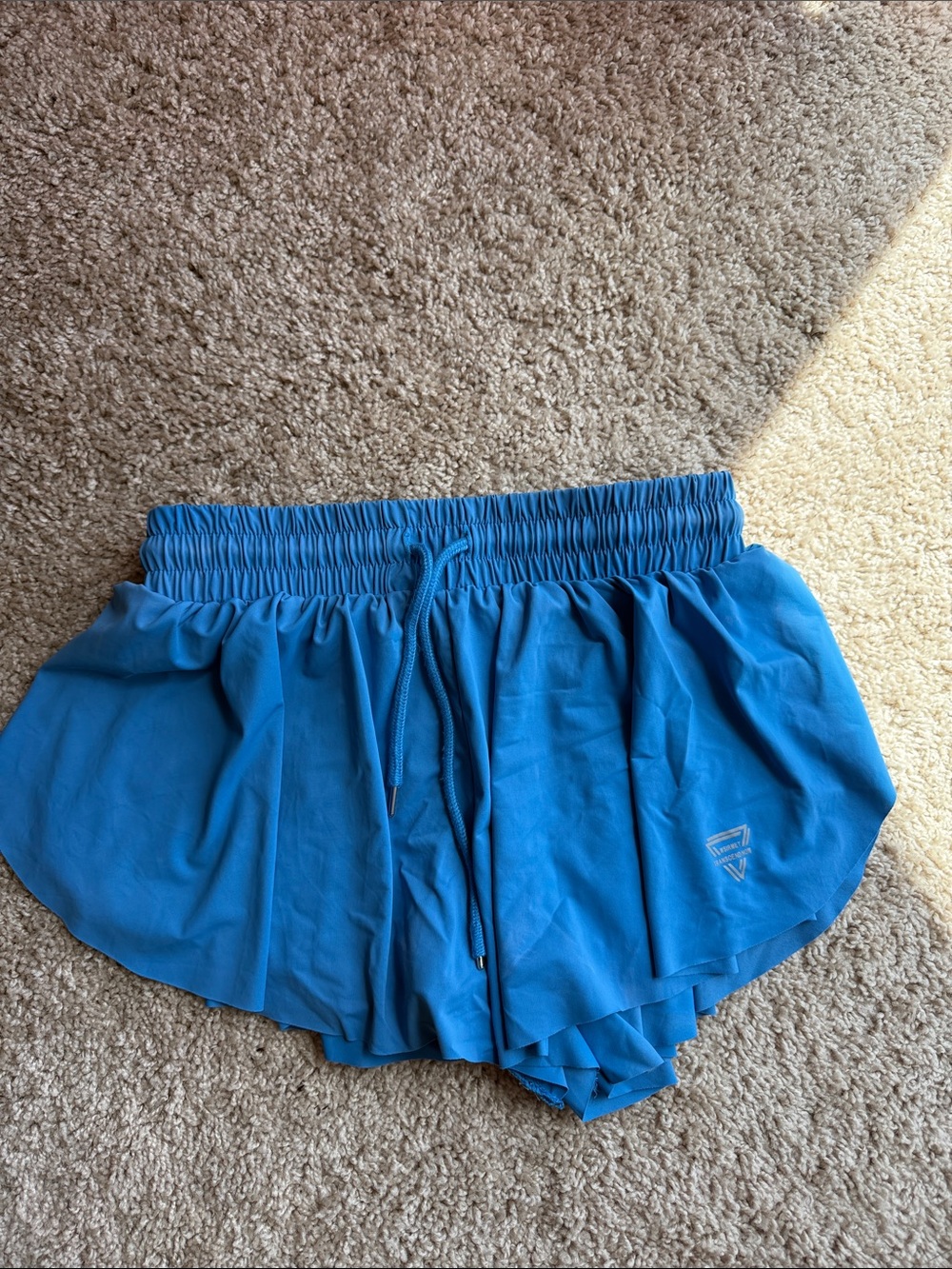 WSIRMET Transcend Now Blue 2-in-1 Flowy Butterfly Running Shorts S